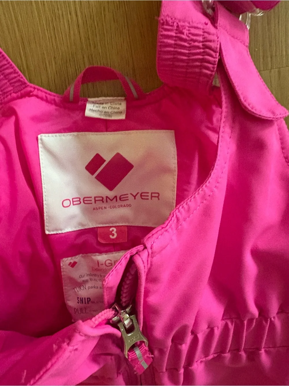 Obermeyer Hot Pink Kids Snow Bib Overalls